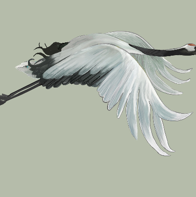 Store enrouleur Grue en vol