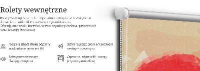 Store intérieur Fleurs dans un cercle rouge