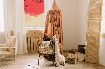 Store intérieur Fleurs dans un cercle rouge
