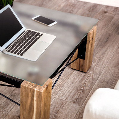 Plateau en verre semi-transparent pour table carrée