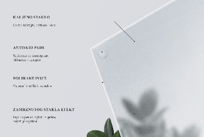 Plateau en verre rond semi-transparent