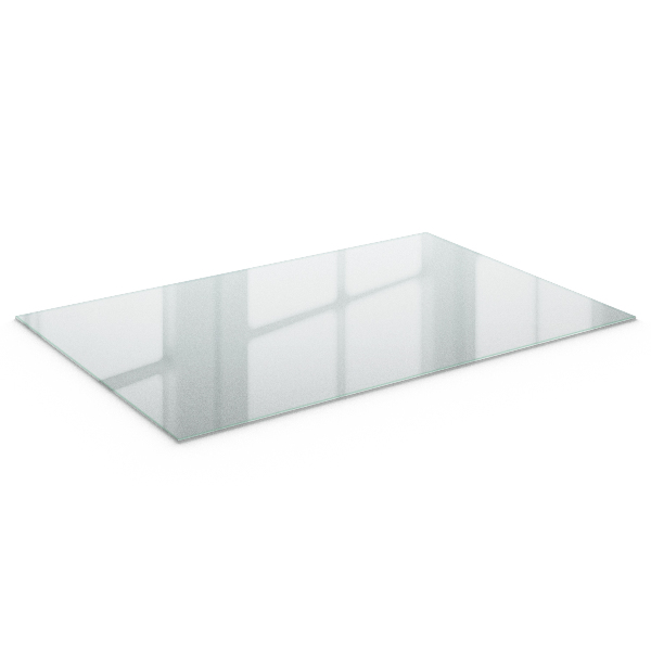 Plateau rectangulaire semi-transparent pour table