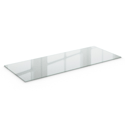 Plateau rectangulaire semi-transparent pour table