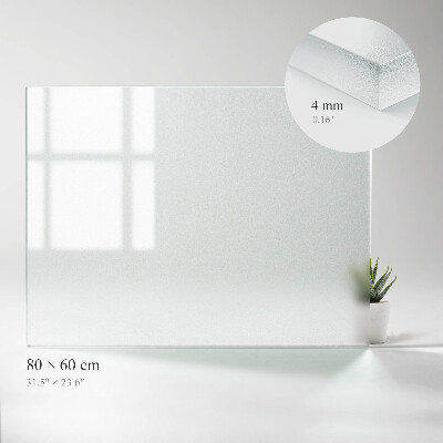 Plateau rectangulaire semi-transparent pour table