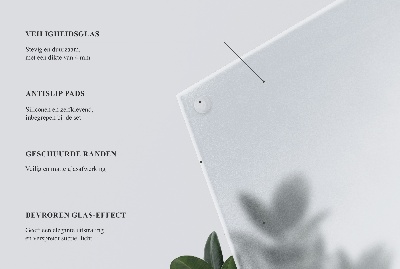 Plateau rectangulaire semi-transparent pour table