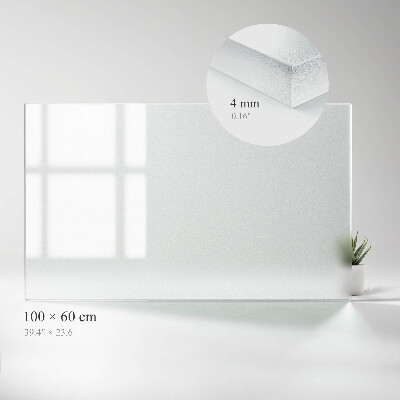 Plateau rectangulaire semi-transparent pour table