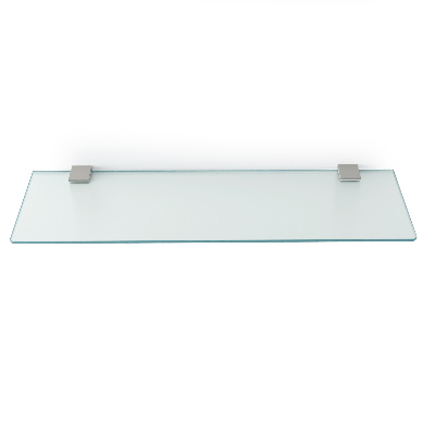 Tablette murale en verre trempé semi-transparente