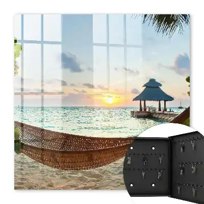 Détente sur la plage dans le gazebo