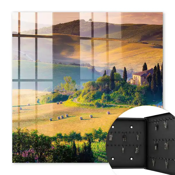 Idylle toscane avec une maison sur une colline