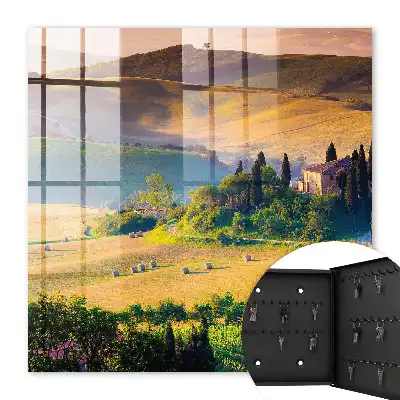 Idylle toscane avec une maison sur une colline