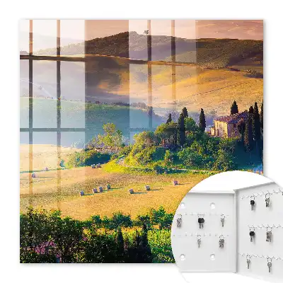 Idylle toscane avec une maison sur une colline