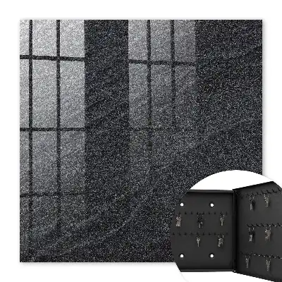 Structure en pierre noire et grise