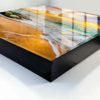 Tableau coucher de soleil aux couleurs chaudes