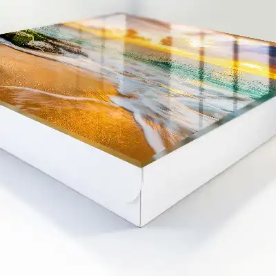 Tableau coucher de soleil aux couleurs chaudes