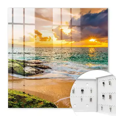 Tableau coucher de soleil aux couleurs chaudes