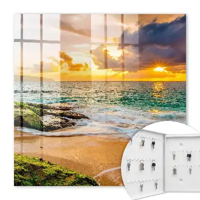 Tableau coucher de soleil aux couleurs chaudes