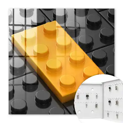 Bloc jaune avec des éléments noirs
