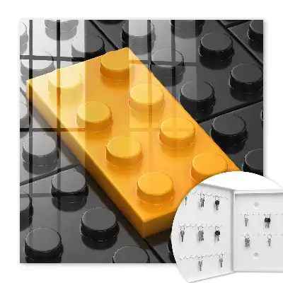 Bloc jaune avec des éléments noirs