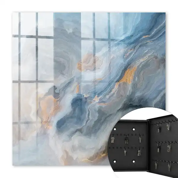 Abstraction onirique en bleu et gris