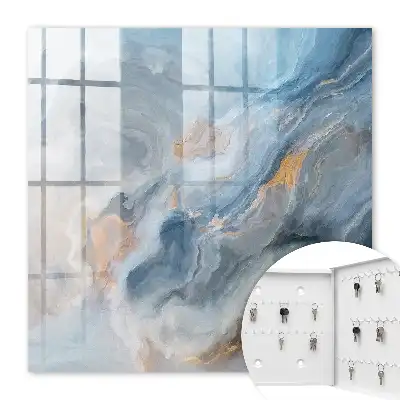 Abstraction onirique en bleu et gris