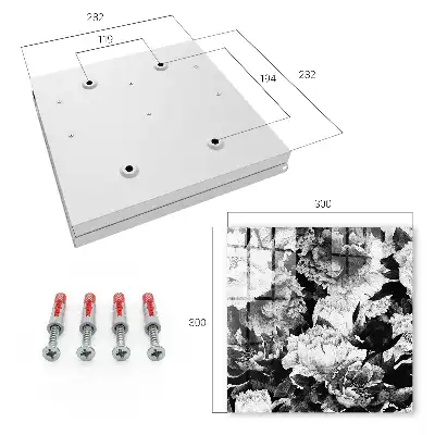 Tableau fleurs noires et blanches harmonieuses
