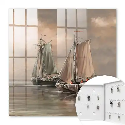 Tableau Couleurs des voiliers en mer