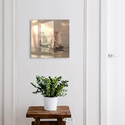 Tableau Couleurs des voiliers en mer