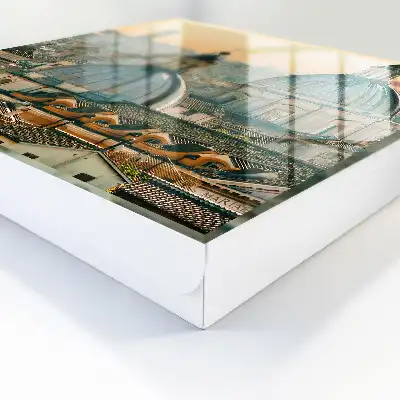 Panorama urbain aux tons chauds