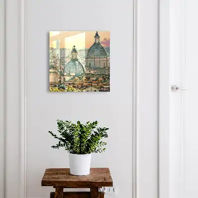 Panorama urbain aux tons chauds