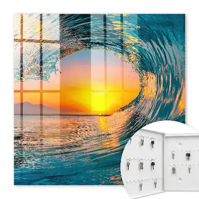 Tableau représentant un coucher de soleil sur la mer
