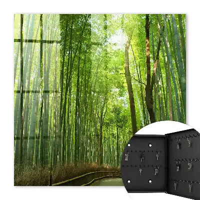 Chemin de table en bambou harmonie verte