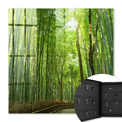 Chemin de table en bambou harmonie verte