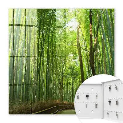 Chemin de table en bambou harmonie verte