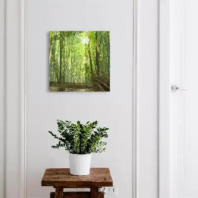 Chemin de table en bambou harmonie verte