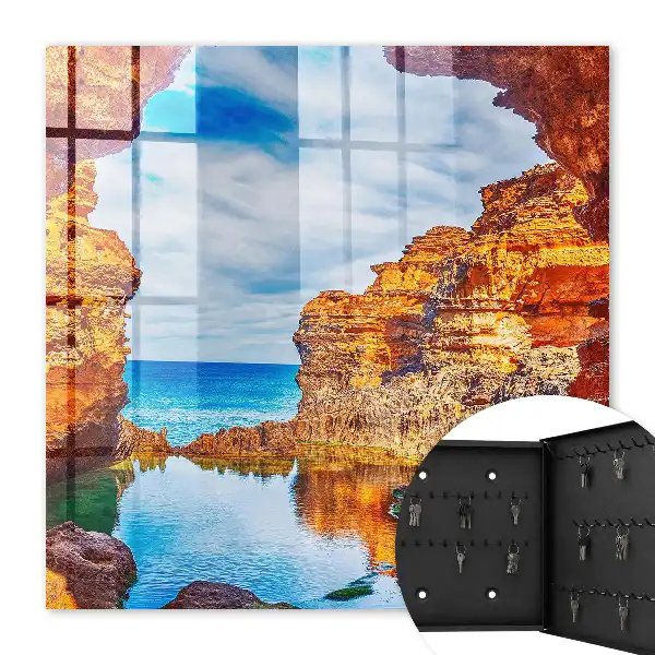 Côte ensoleillée, mer et ciel