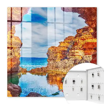 Côte ensoleillée, mer et ciel