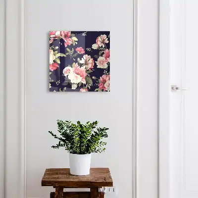 Fleurs romantiques sur fond sombre