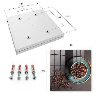Assiette turquoise décor grains de café