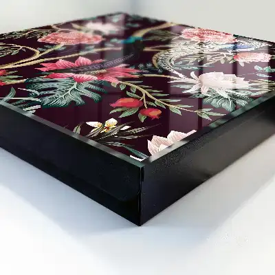 Fleurs et oiseaux gracieux