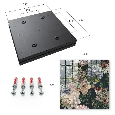 Motif floral sur fond sombre