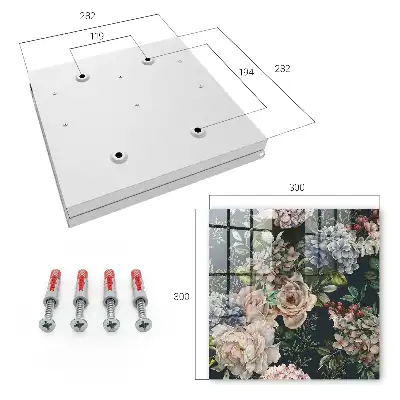 Motif floral sur fond sombre