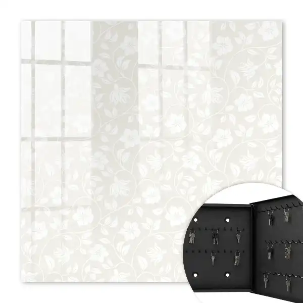 Motif floral dans les tons beige