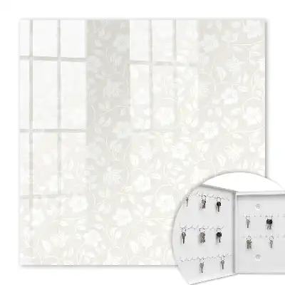 Motif floral dans les tons beige