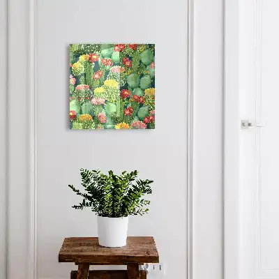 Jardin coloré sur fond sombre