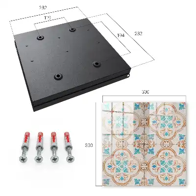 Motif de carreaux turquoise et orange