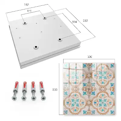 Motif de carreaux turquoise et orange