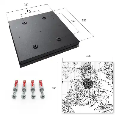 Dessin au trait de fleurs en noir et blanc