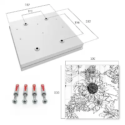 Dessin au trait de fleurs en noir et blanc