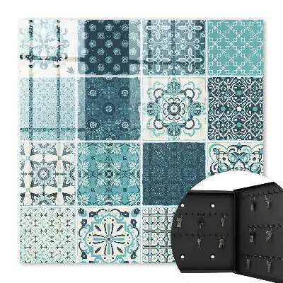 Mosaïque rétro à motifs géométriques