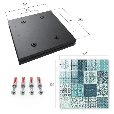 Mosaïque rétro à motifs géométriques